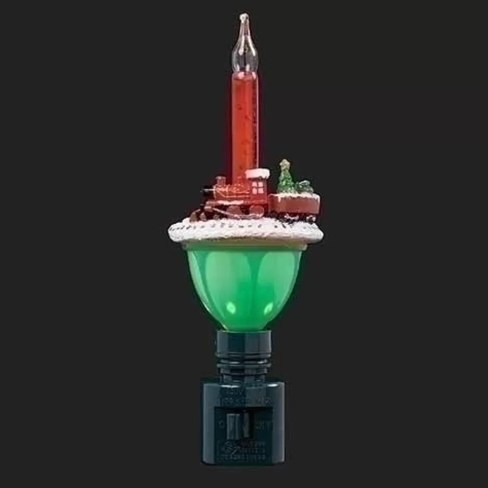 The Spirit of Christmas Night Lights>7"H Christmas Train Bubble