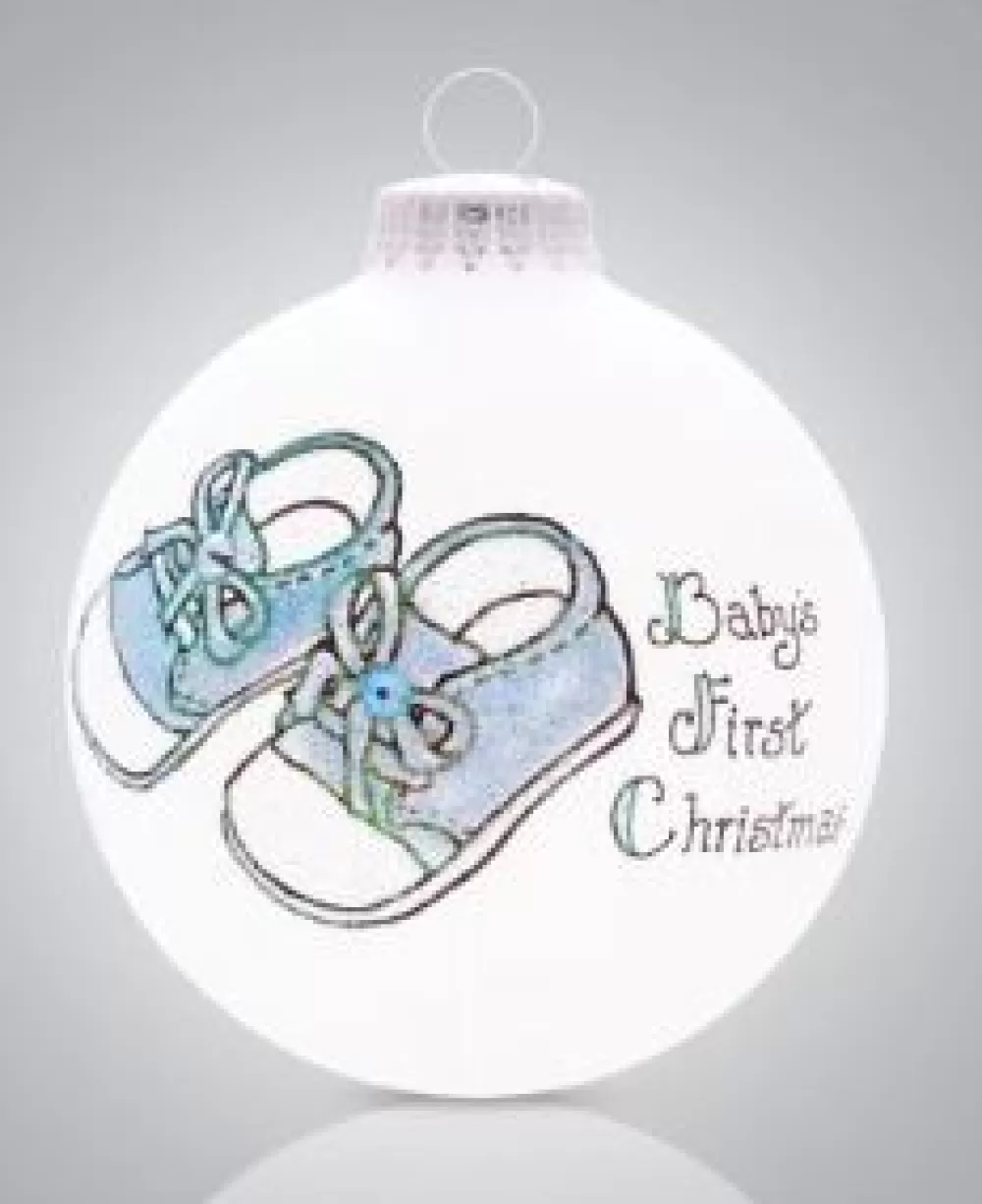 The Spirit of Christmas Baby's First>Baby Boy Booties Glass Ball