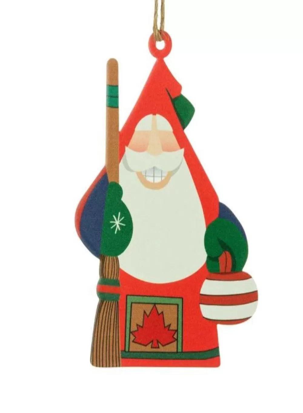 The Spirit of Christmas Banff And Canadiana>DF Canadian Curler Santa Ornament