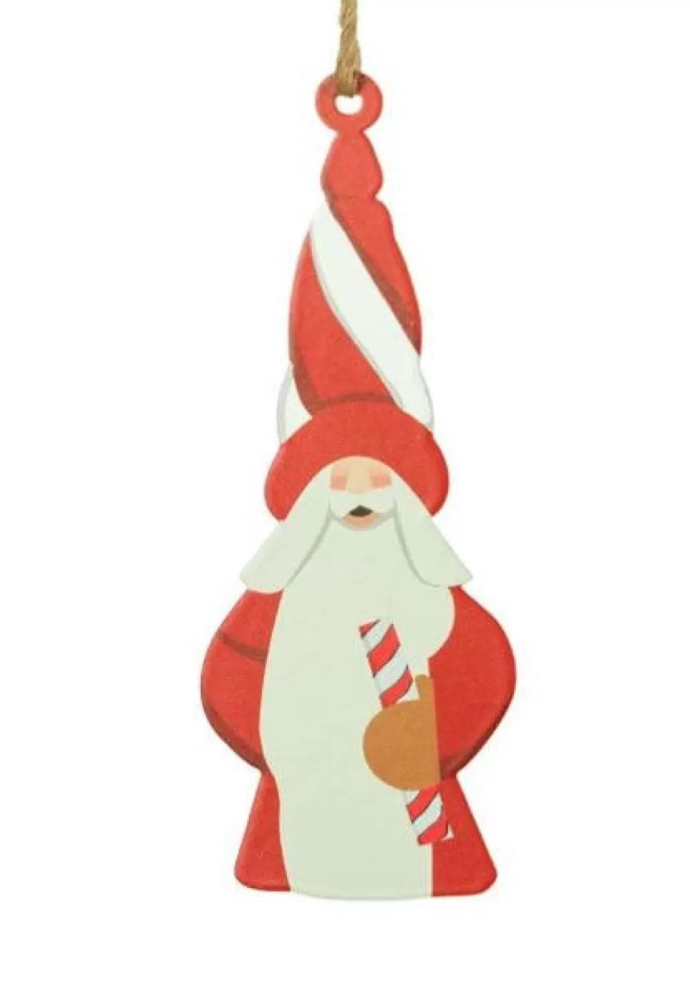 The Spirit of Christmas Banff And Canadiana>DF Candy Cane Tall Hat Santa Ornament