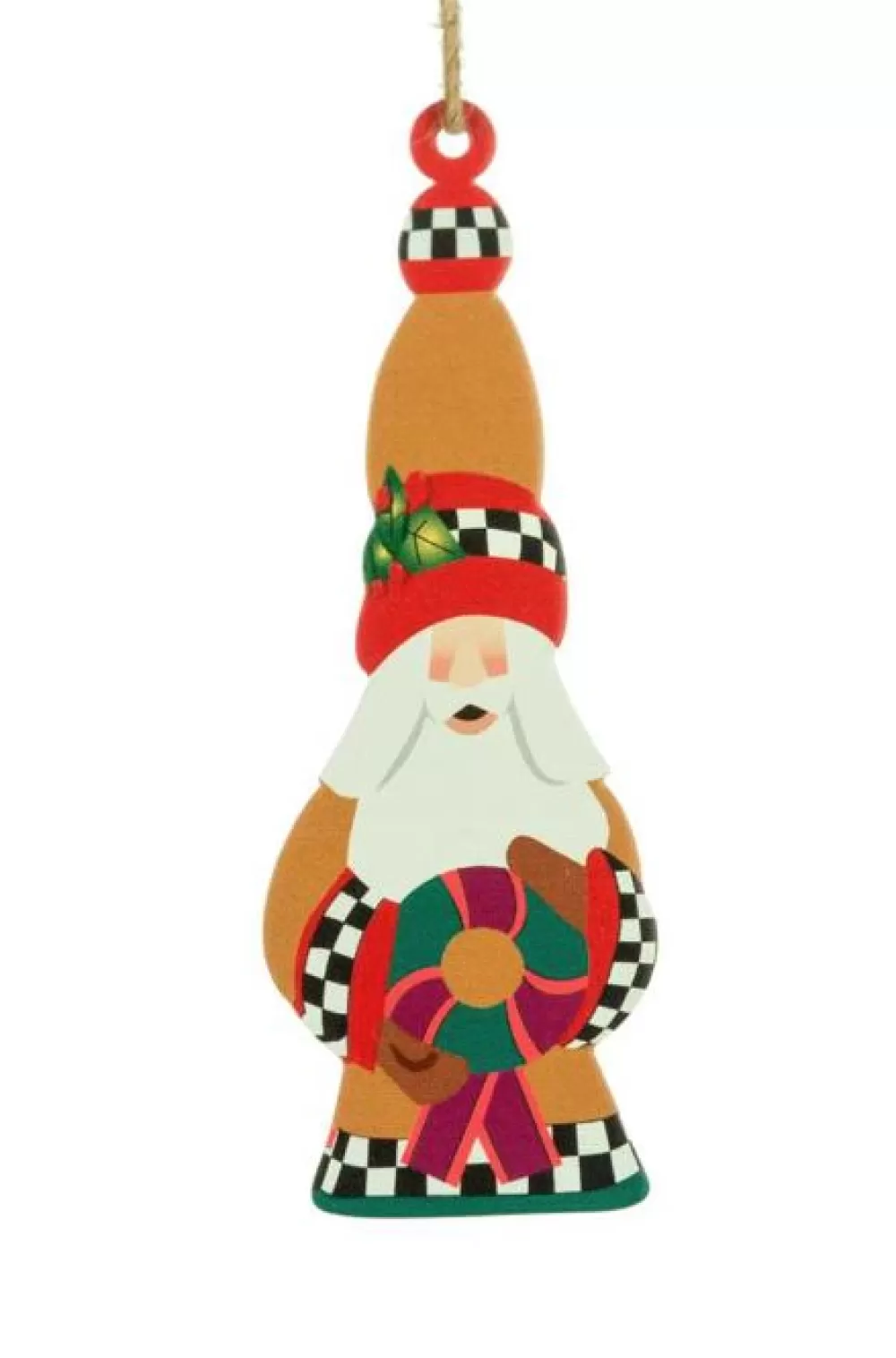 The Spirit of Christmas Banff And Canadiana>DF Deck The Halls Tall Hat Santa Ornament