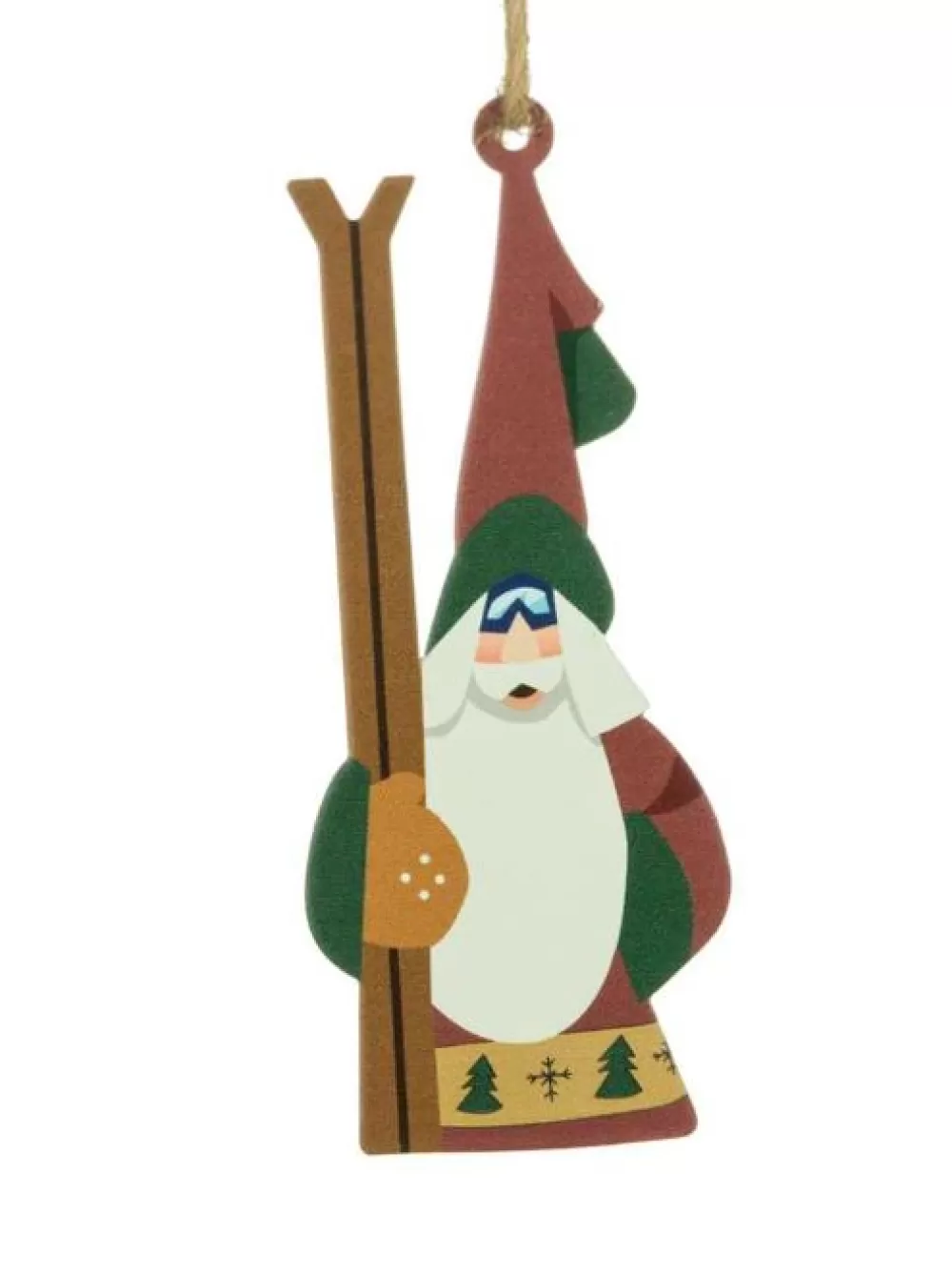 The Spirit of Christmas Banff And Canadiana>DF Skier Tall Hat Santa Ornament