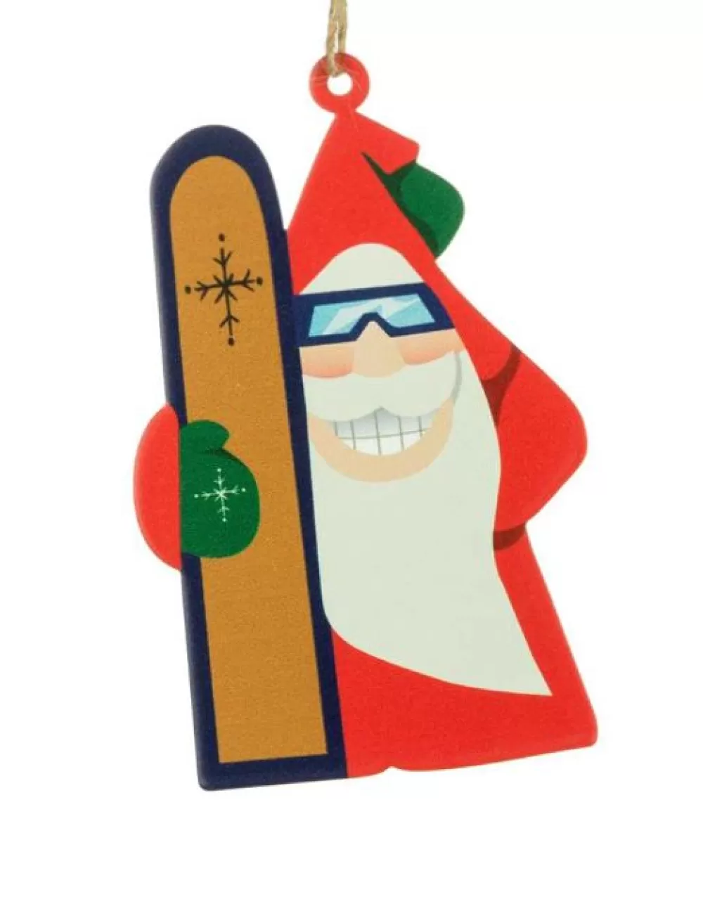 The Spirit of Christmas Banff And Canadiana>DF Snowboarder Santa Ornament