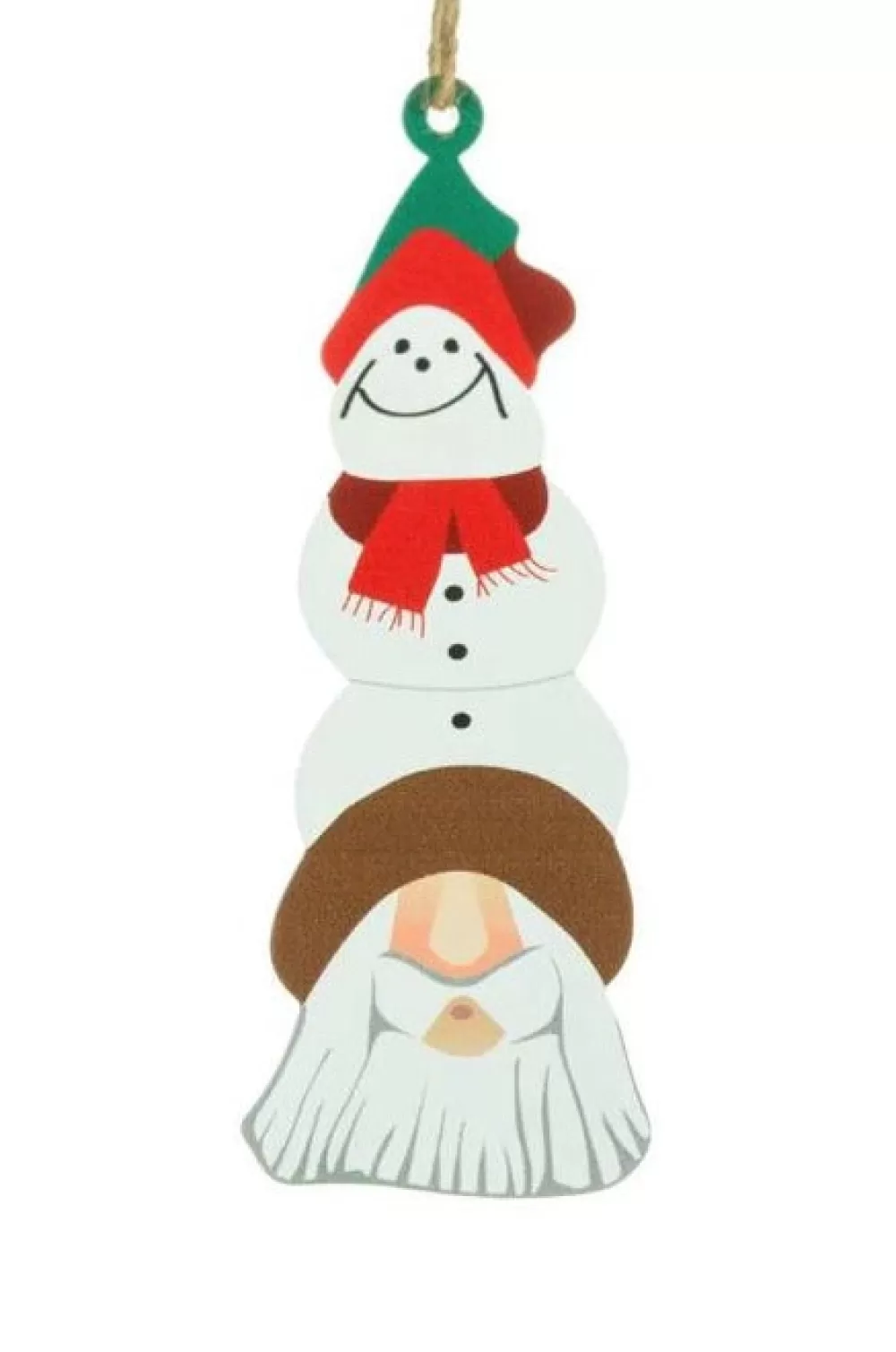 The Spirit of Christmas Banff And Canadiana>DF Snowman Tall Hat Santa Head Ornament