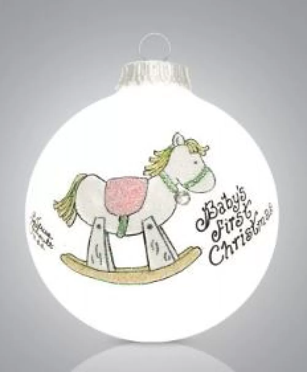 The Spirit of Christmas Baby's First | Personalization>Girl Rocking Horse Ball