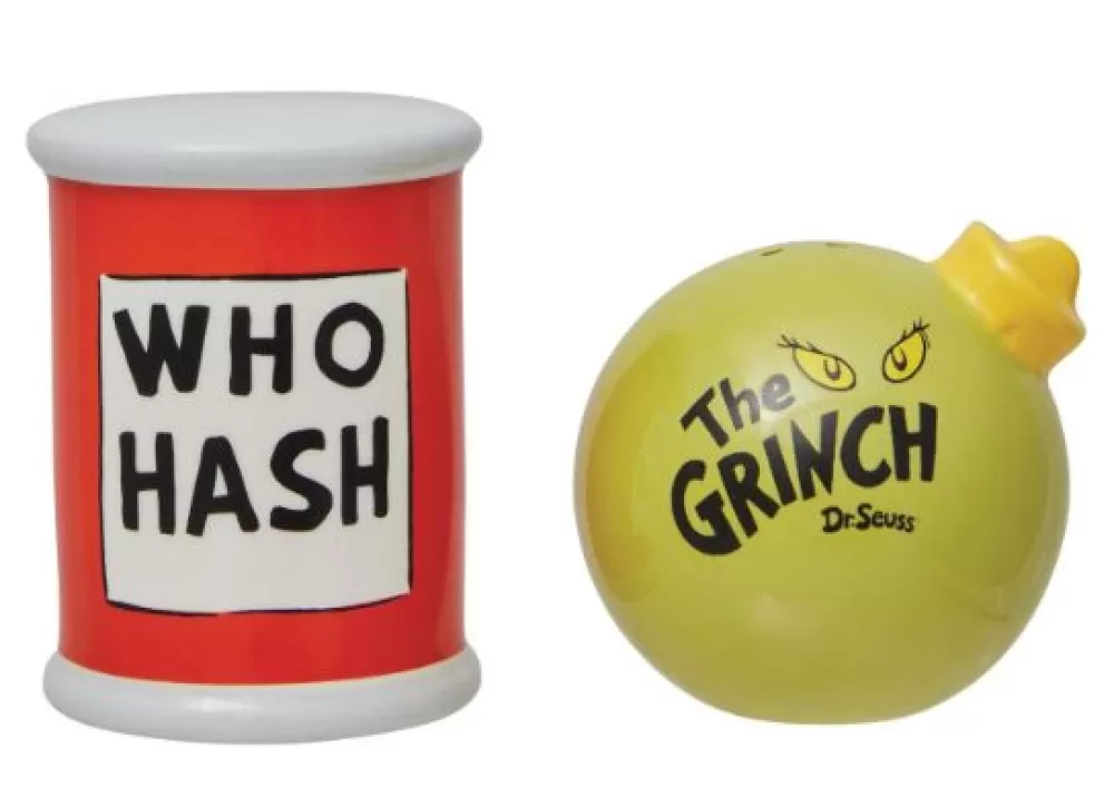 The Spirit of Christmas Christmas Tableware | The Grinch>Grinch Sculpted Salt & Pepper