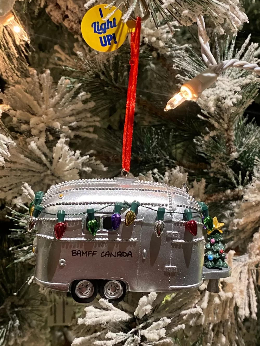 The Spirit of Christmas Banff And Canadiana>Lit Up Camper Ornament