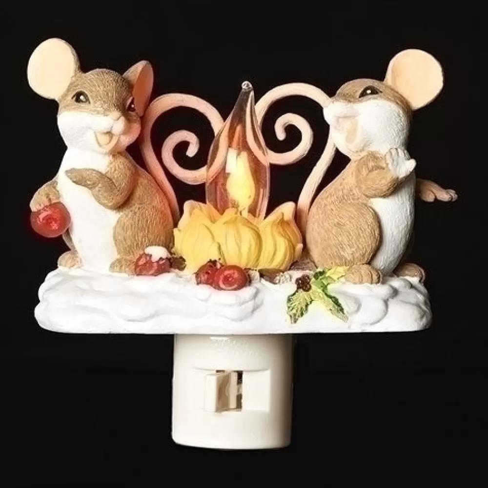 The Spirit of Christmas Night Lights>Mice Campfire Night Light