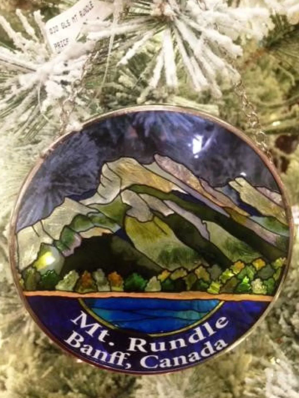 The Spirit of Christmas Banff And Canadiana>Mt. Rundle Glass Hang