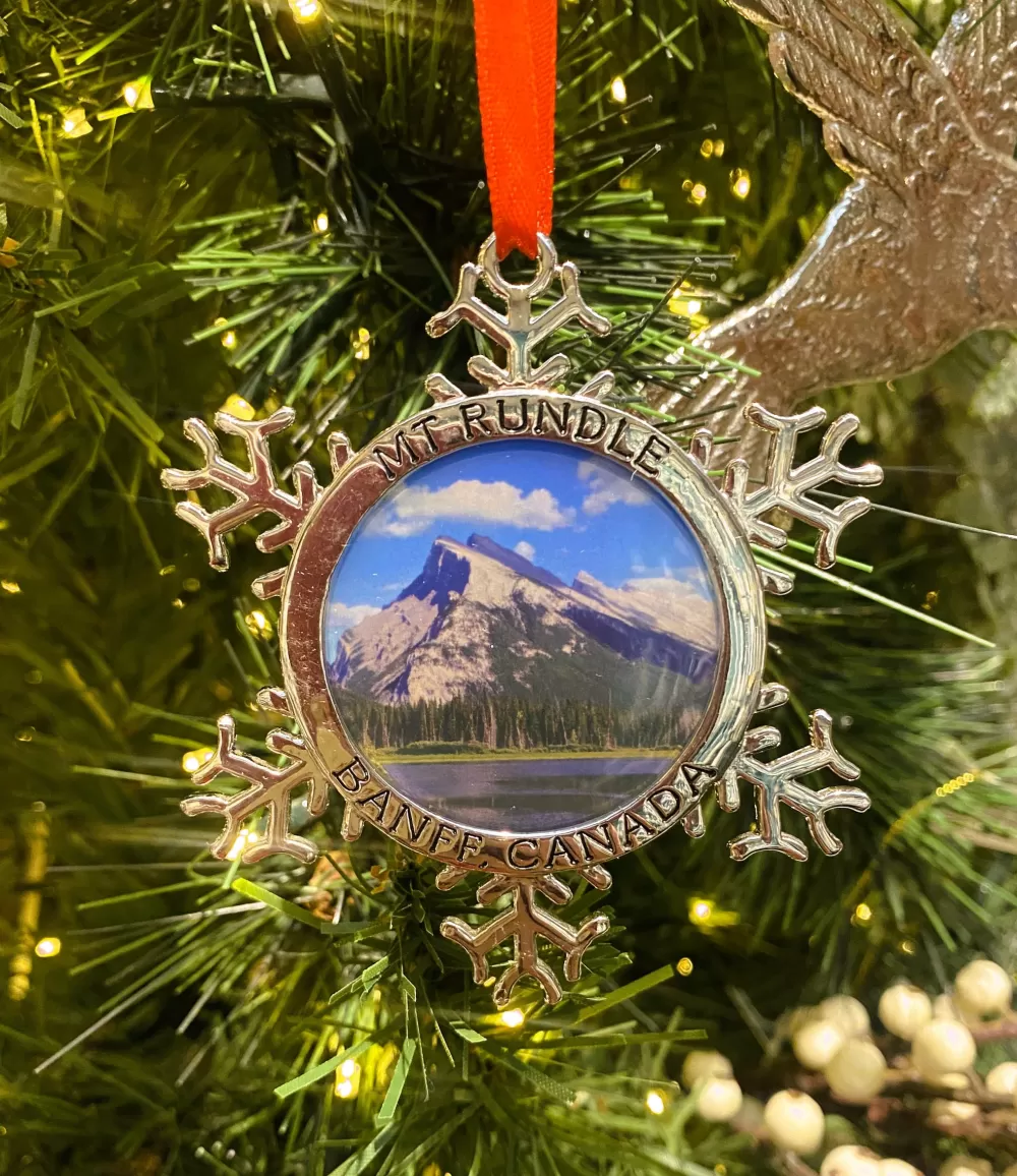 The Spirit of Christmas Banff And Canadiana>Mt. Rundle Metal Ornament