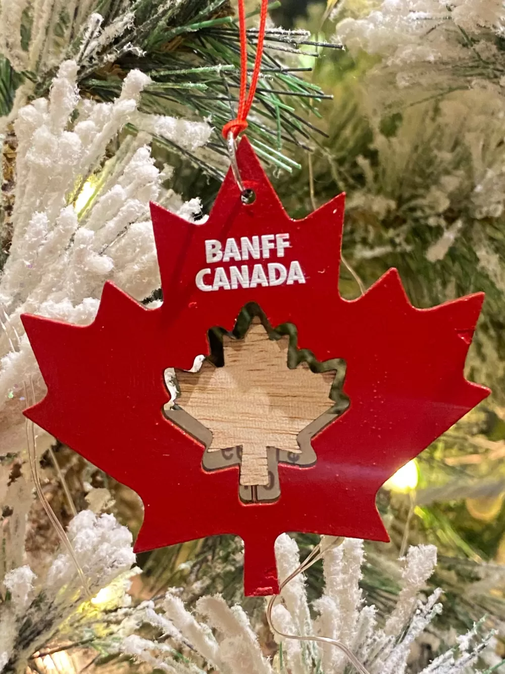 The Spirit of Christmas Banff And Canadiana>Red Double Maple Leaf Ornament