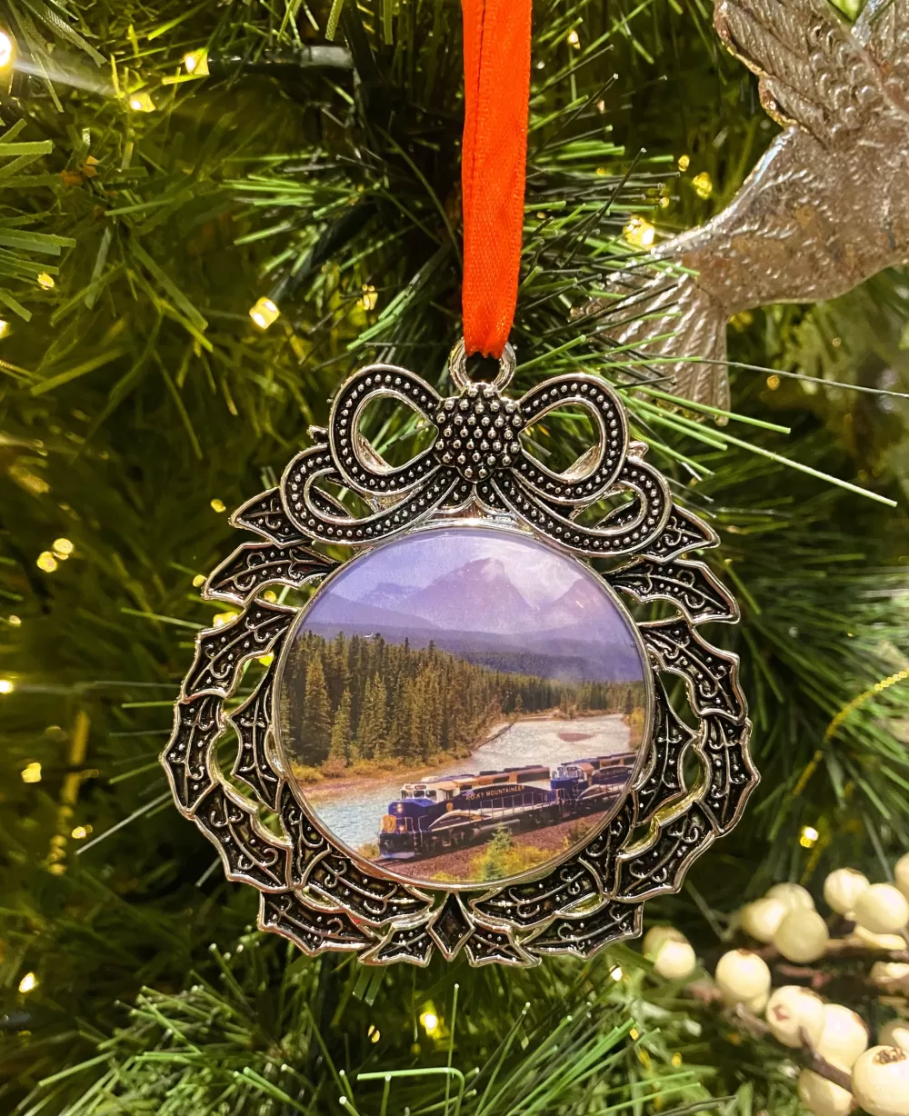 The Spirit of Christmas Banff And Canadiana>Rocky Mountaineer Metal Ornament