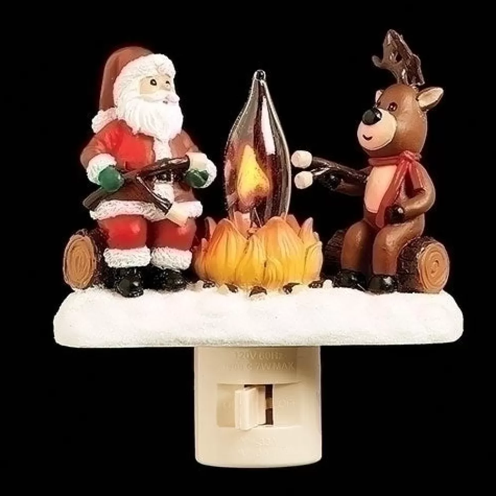 The Spirit of Christmas Night Lights>Santa & Reindeer Camp Night Light