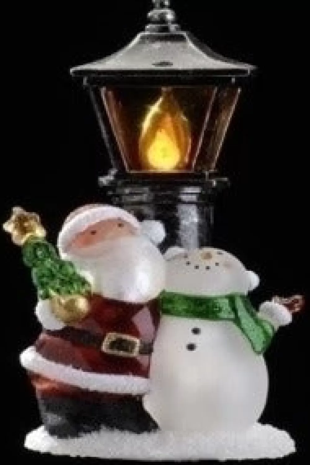 The Spirit of Christmas Night Lights>Santa/Snowman Lamp Post Night Light
