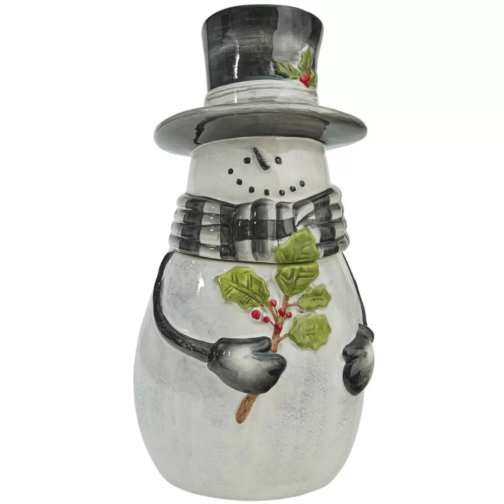 The Spirit of Christmas Cookie Jars>SKETCHBOOK SNOWMAN COOKIE JAR