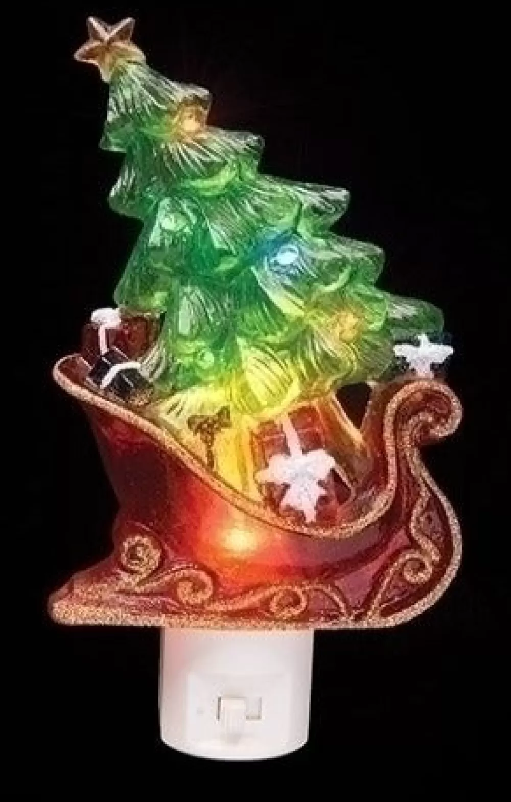 The Spirit of Christmas Night Lights>Sleigh W/ Tree Night Light