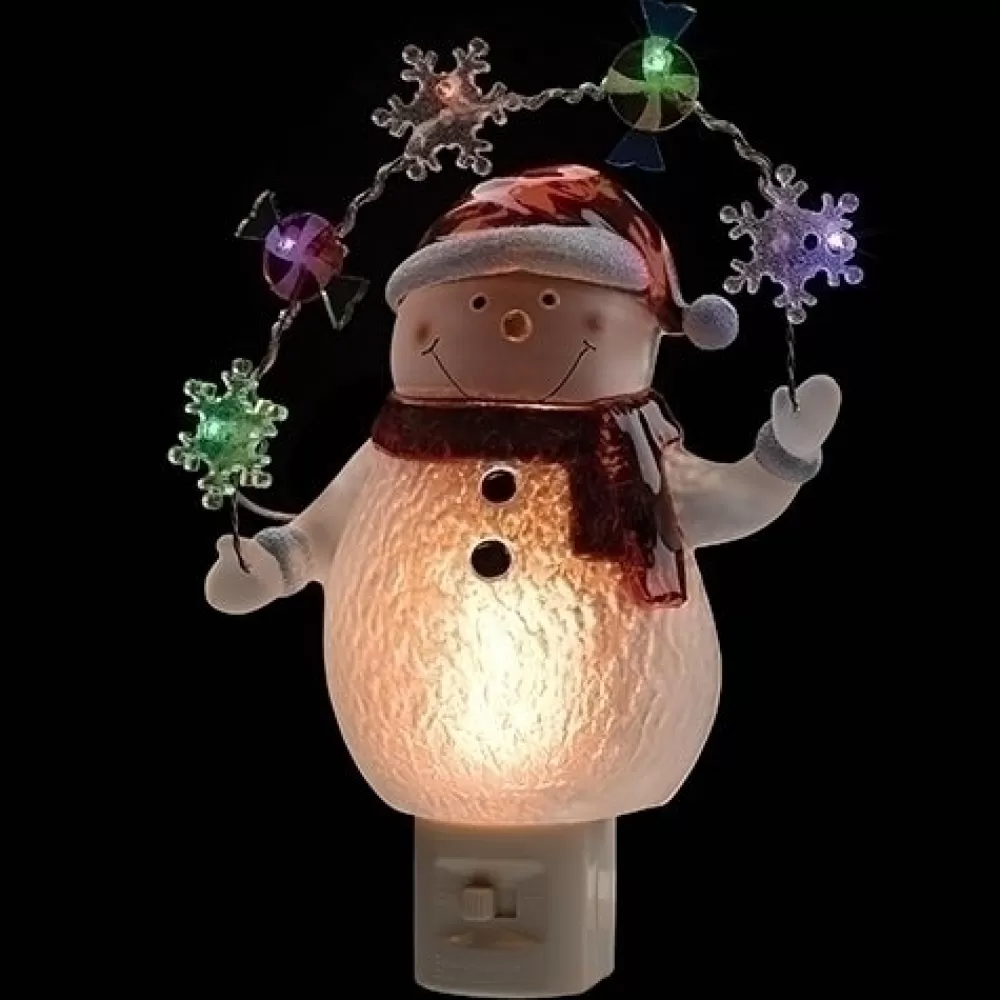 The Spirit of Christmas Night Lights>Snowman With LED Night Light