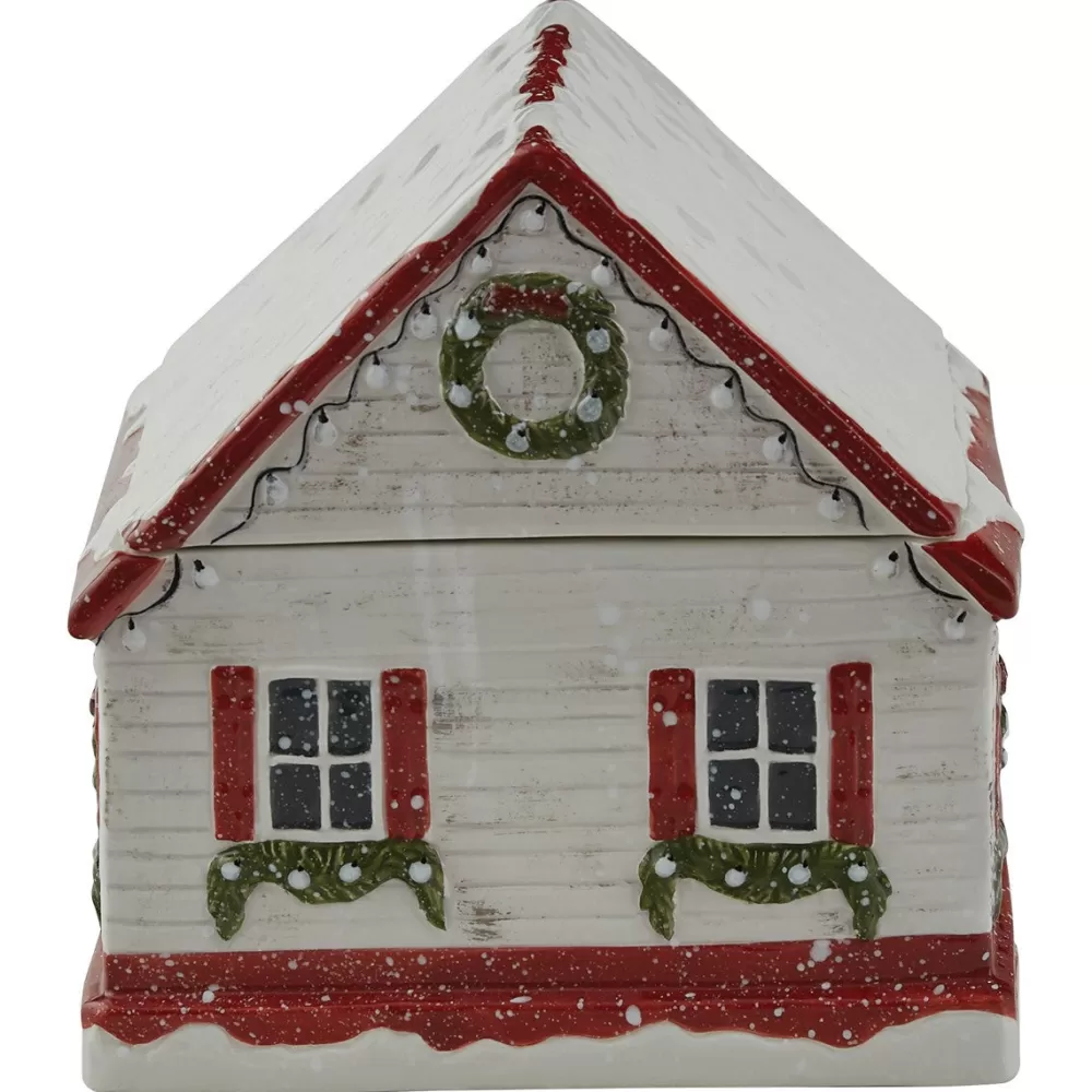 The Spirit of Christmas Cookie Jars>VINTAGE TOWN SQUARE COOKIE JAR